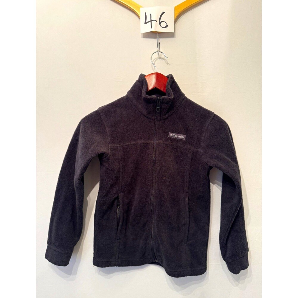 Columbia Boys S Black Fleece Jacket Full Zip Pockets Outdoor XB6012